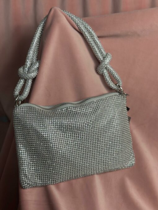 Bolso fiesta cristal plata - Imagen 2