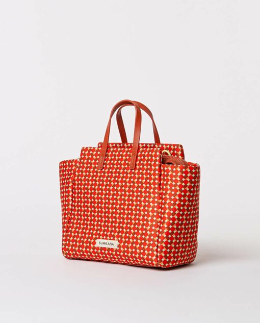 Shopper estampado con asa extraíble Rojo - Imagen 3