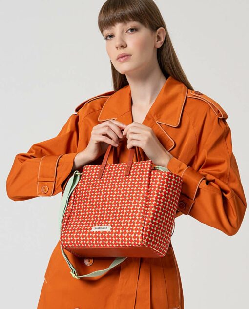 Shopper estampado con asa extraíble Rojo - Imagen 2