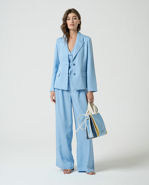 Blazer cruce simple, 2 botones Azul - Imagen 3