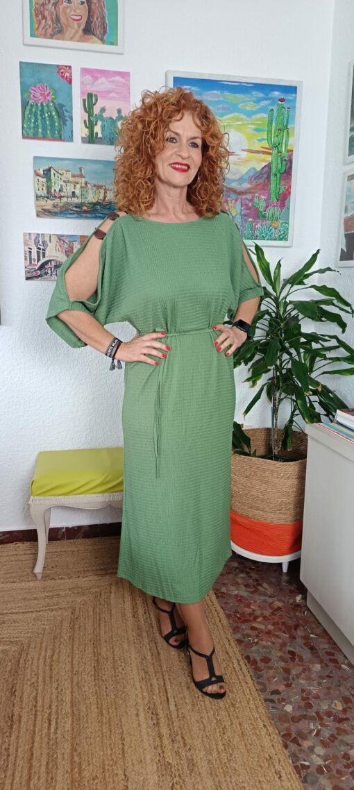 Vestido verde maderas - Imagen 4